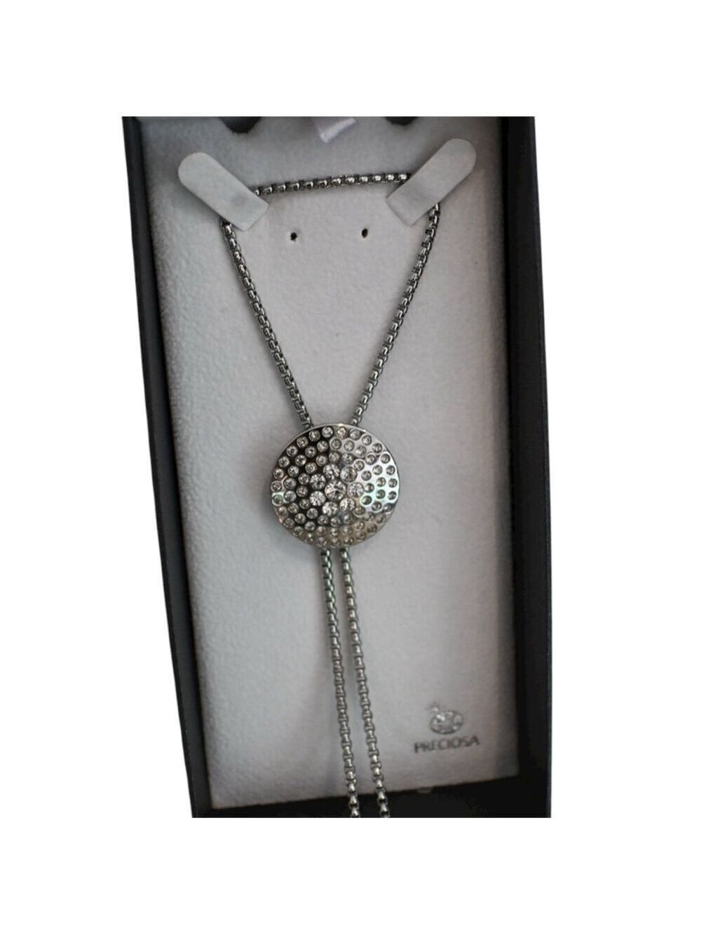 Starry Sky Surgical Steel Necklace with Preciosa Czech Crystal - Silver